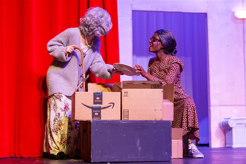 Woodland Middle students perform onstage